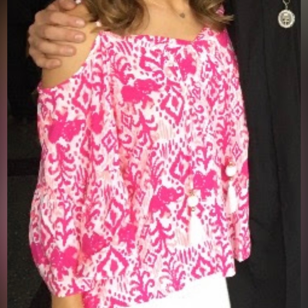 Lilly Pulitzer Cold Shoulder Blouse